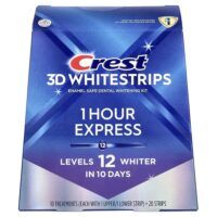 3D Whitestrips, набор для отбеливания зубов, экспресс-действие за 1 час, 20 полосок — Crest