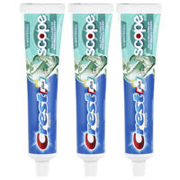 Complete Plus™, Scope® + Whitening, зубная паста с фтором, мятная свежесть в полоску, 3 пакетика по 153 г (5,4 унции) — Crest