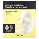 Advanced Snail Mucin Glass Glow Hydrogel Beauty Mask, 3 шт., 34 г (1,19 унции) — CosRx — изображение 2