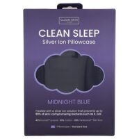 Clean Sleep, наволочка с ионами серебра, темно-синий, 1 шт. — Clean Skin Club