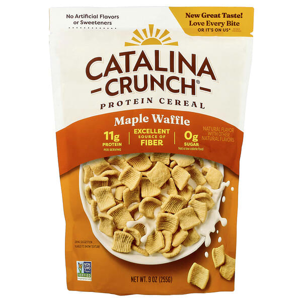 cta00153_v_22.jpg протеиновые хлопья, со вкусом кленовой вафли, 255 г (9 унций) — Catalina Crunch