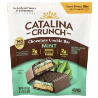 Шоколадное печенье, мята, 4 плитки, 33 г (1,16 унции) — Catalina Crunch