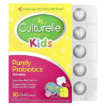Kids, Purely Probiotics®, чистые пробиотики, для детей старше 3 лет, интенсивный ягодный вкус, 30 жевательных таблеток (25 мг в 1 таблетке) — Culturelle