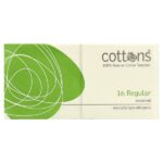 Тампоны из 100% натурального хлопка, обычные, без запаха, 16 тампонов — Cottons