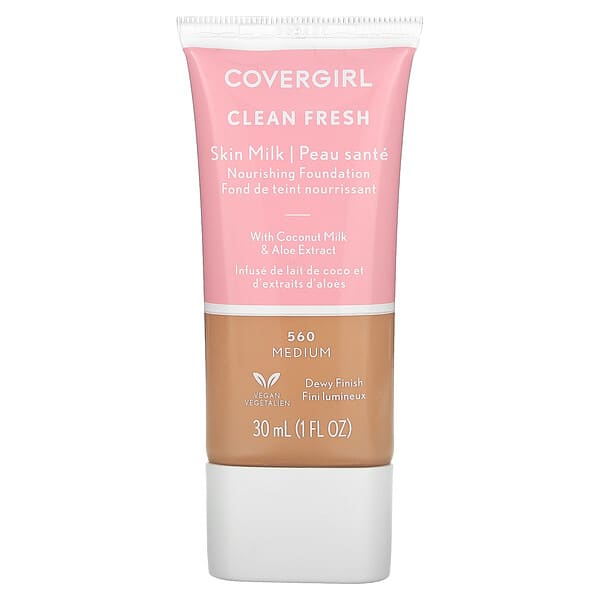 cvg29339_v_8.jpg Clean Fresh, Skin Milk, питательный тональный крем, 560 Medium, 30 мл (1 жидк. унция) — Covergirl