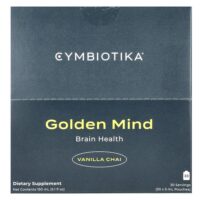 Golden Mind, здоровье мозга, ванильный чай, 30 пакетиков (5 мл) — Cymbiotika