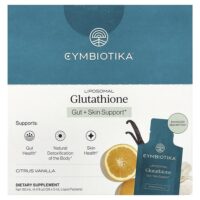 липосомальный глутатион, цитрус и ваниль, 26 пакетиков с жидкостью, 5 мл (0,17 жидк. унции) каждый — Cymbiotika