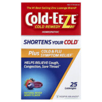 Cold Eeze, средство от простуды, натуральное средство для облегчения симптомов простуды и гриппа, натуральное ягодное ассорти, 25 пастилок