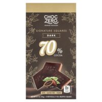 Signature Squares, темный шоколад, 70% какао, 8 квадратиков, 90 г (3,2 унции) — ChocZero