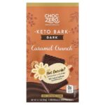 Keto Bark, темный шоколад, хрустящая карамель, 8 батончиков, 90 г (3,2 унции) — ChocZero