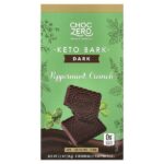 Keto Bark, темный шоколад, перечная мята, 8 батончиков, 90 г (3,2 унции) — ChocZero