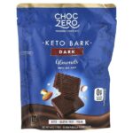 Keto Bark, темный шоколад, миндаль с морской солью, 15 мини-батончиков, 170 г (6 унций) — ChocZero