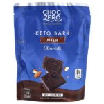 Keto Bark, молочный шоколад, миндаль, 15 мини-батончиков, 170 г (6 унций) — ChocZero