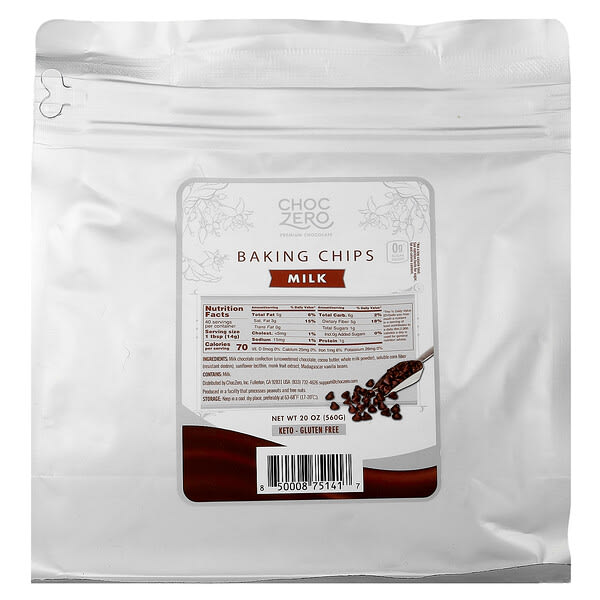 czo75141_v_30.jpg Чипсы для выпечки, молоко, 560 г (20 унций) — ChocZero