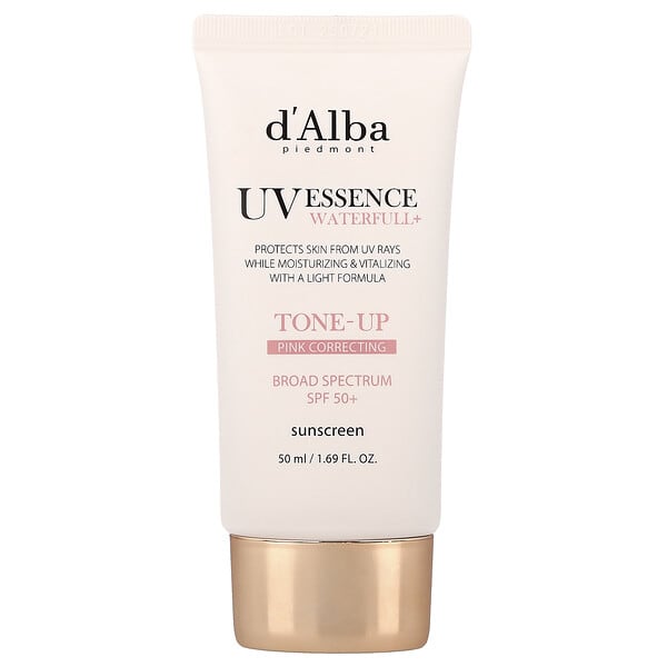 dab15479_v_67.jpg UV Essence Waterfull + Sunscreen, корректирующий розовый тон, SPF 50+, 50 мл (1,69 жидк. Унции) — d'Alba