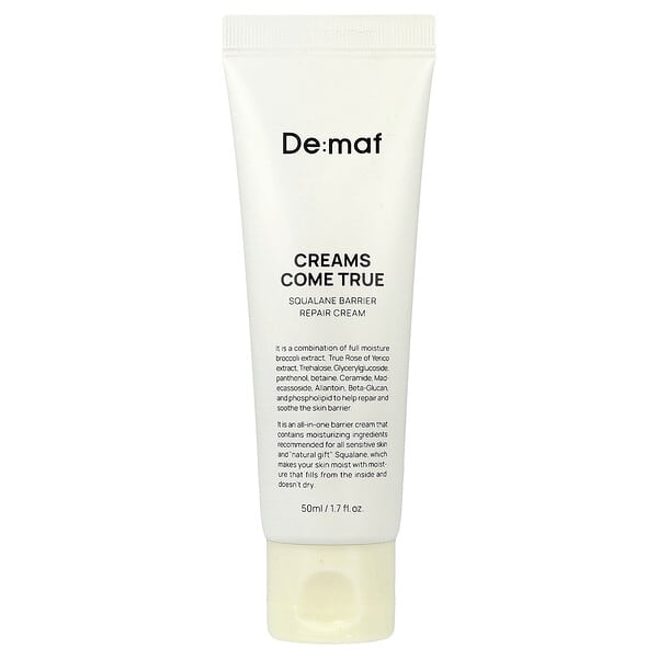 daf98015_v_17.jpg Creams Come True, крем для восстановления барьерной функции со скваланом, 50 мл (1,7 жидк. унции) — De:maf