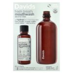 Refill Kit, жидкость для полоскания рта Fresh Breath, без спирта, натуральная свежая мята, 2 шт. — Davids — изображение 2