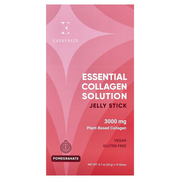 daz07819_v_38.jpg Essential Collagen Solution, желейные стики с коллагеном, гранат, 10 стиков по 20 г (0,7 унции) — Everydaze