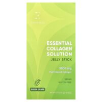 Essential Collagen Solution, желейные стики с коллагеном, зеленый виноград, 10 стиков по 20 г (0,7 унции) — Everydaze