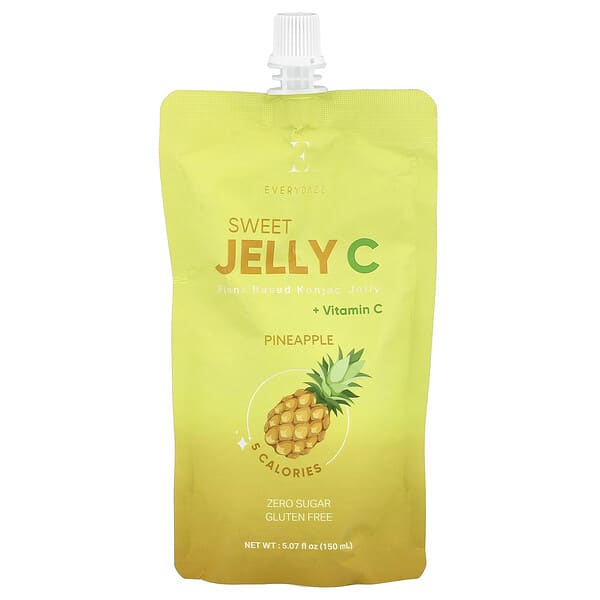 daz53398_v_6.jpg Sweet Jelly C, желе из конжака на растительной основе, ананас, 150 мл (5,07 жидк. Унции) — Everydaze