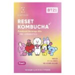Reset Kombucha, порошковая смесь для напитков, персик, 10 пакетиков по 5 г (0,18 унции) — Everydaze