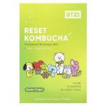 Reset Kombucha, порошковая смесь для напитков, зеленый виноград, 10 пакетиков по 5 г (0,18 унции) — Everydaze
