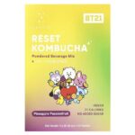 Reset Kombucha, порошковая смесь для напитков, ананас и маракуйя, 10 пакетиков по 5 г (0,18 унции) — Everydaze