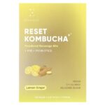 Reset Kombucha, порошковая смесь для напитков, лимонный имбирь, 10 пакетиков по 5 г (0,18 унции) — Everydaze