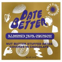 финики, хрустящая миндаль, 2,4 унции — Date Better Snacks