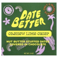 финики, хрустящие из кешью и лайма, 60 г (2,4 унции) — Date Better Snacks