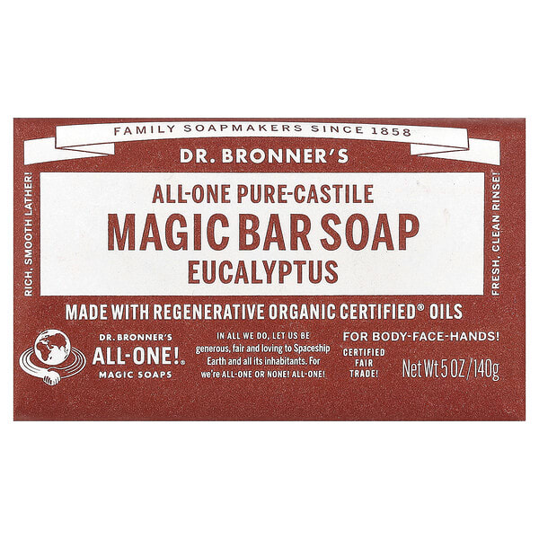 dbr78305_v_60.jpg All-One Pure-Castile Magic кусковое мыло, эвкалипт, 140 г (5 унций) — Dr. Bronner's