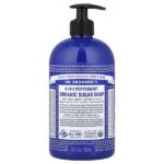 Organic 4-in-1 Pump Soap Sugar Peppermint, 24 fl oz — Dr. Bronner's