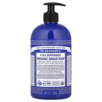 Organic 4-in-1 Pump Soap Sugar Peppermint, 24 fl oz — Dr. Bronner's