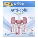 Natural Flow®, Anti-colic Options+™, бутылочка для детей от 0 месяцев, 3 шт. по 120 мл (4 унции) — Dr. Brown's