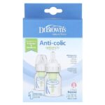 Natural Flow®, Anti-colic Параметры+™, бутылочка для детей от 0 месяцев, 2 шт. в упаковке, 60 мл (2 унции) — Dr. Brown's