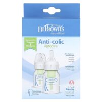 Natural Flow®, Anti-colic Параметры+™, бутылочка для детей от 0 месяцев, 2 шт. в упаковке, 60 мл (2 унции) — Dr. Brown's