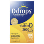 Жидкий витамин D3, 2000 МЕ, 5 мл (0,17 жидкой унции) — Ddrops