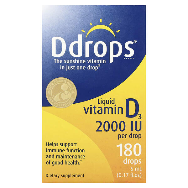 ddp00009_v_62.jpg Жидкий витамин D3, 2000 МЕ, 5 мл (0,17 жидкой унции) — Ddrops