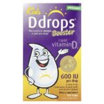 Kids, Booster, органический жидкий витамин D3, 15 мкг (600 МЕ), 2,8 мл (0,09 жидк. унции) — Ddrops