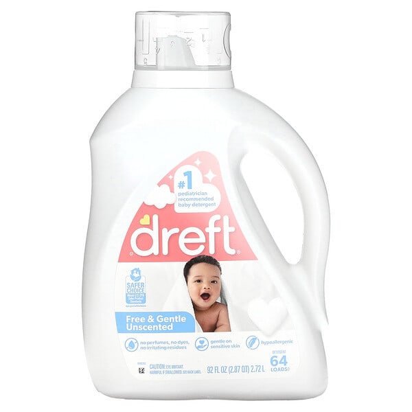 def08624_v_8.jpg Dreft, детское моющее средство, мягкое и мягкое, без запаха, 2,72 л (92 жидк. унции)