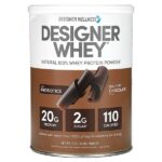 Designer Whey, натуральный 100% порошок из сывороточного протеина, вкус шоколада, 340 г (12 унций) — Designer Wellness