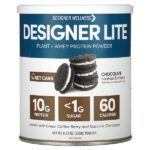 Lite Protein, низкокалорийный натуральный протеин, шоколадное печенье со сливками, 9,03 унц. (256 г) — Designer Wellness