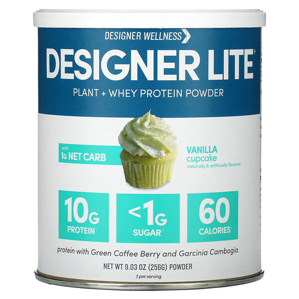 dep01024_v_38.jpg Lite Protein, низкокалорийный натуральный протеин, ванильный кекс, 9,03 унц. (256 г) — Designer Wellness