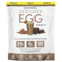 Designer Egg®, многофункциональный протеиновый порошок из цельного яйца, голландский шоколад, 352 г (12,4 унции) — Designer Wellness