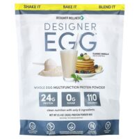 Designer Egg®, многофункциональный протеиновый порошок из цельного яйца, классическая ваниль, 352 г (12,4 унции) — Designer Wellness