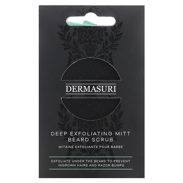 der58983_v_15.jpg Dermasuri, рукавица для глубокого отшелушивания, скраб для бороды, 1 рукавица
