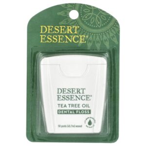 Зубная нить с маслом чайного дерева, вощеная, 45,7 м (50 ярдов) — Desert Essence