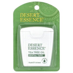 Зубная лента с маслом чайного дерева, покрытая воском, 30 ярдов (27,4 м) — Desert Essence