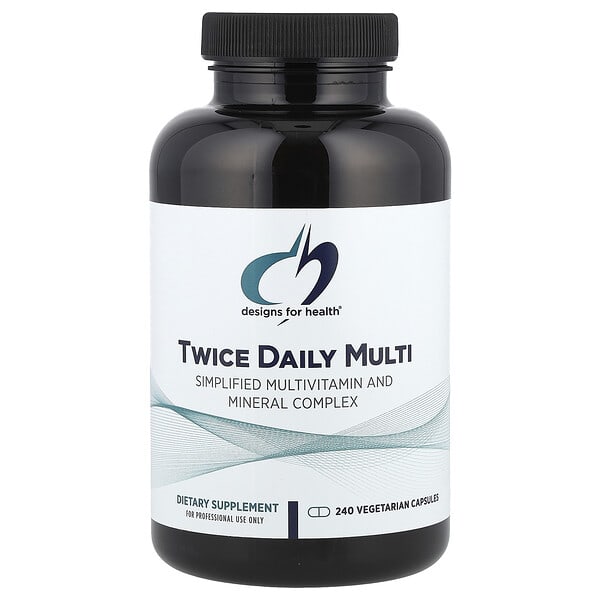dfh00084_v_8.jpg Мультивитамины Twice Daily, 240 вегетарианских капсул — Designs For Health