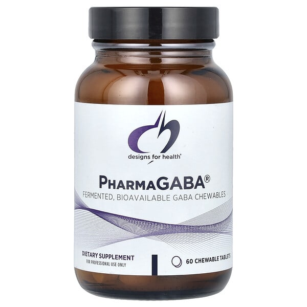 dfh00289_v_8.jpg PharmaGABA®, 60 жевательных таблеток (100 мг в 1 таблетке) — Designs For Health